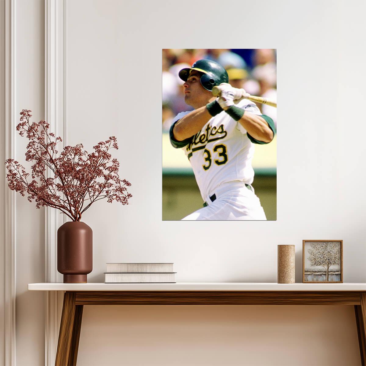 Jose Canseco Oakland Athletics | At Bat Photo | Vintage Baseball Poster - Sports Poster