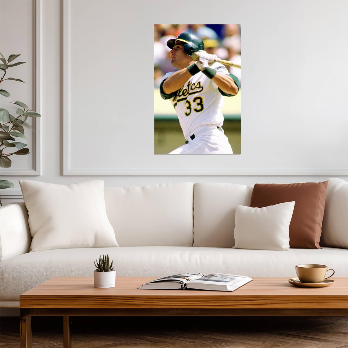 Jose Canseco Oakland Athletics | At Bat Photo | Vintage Baseball Poster - Sports Poster