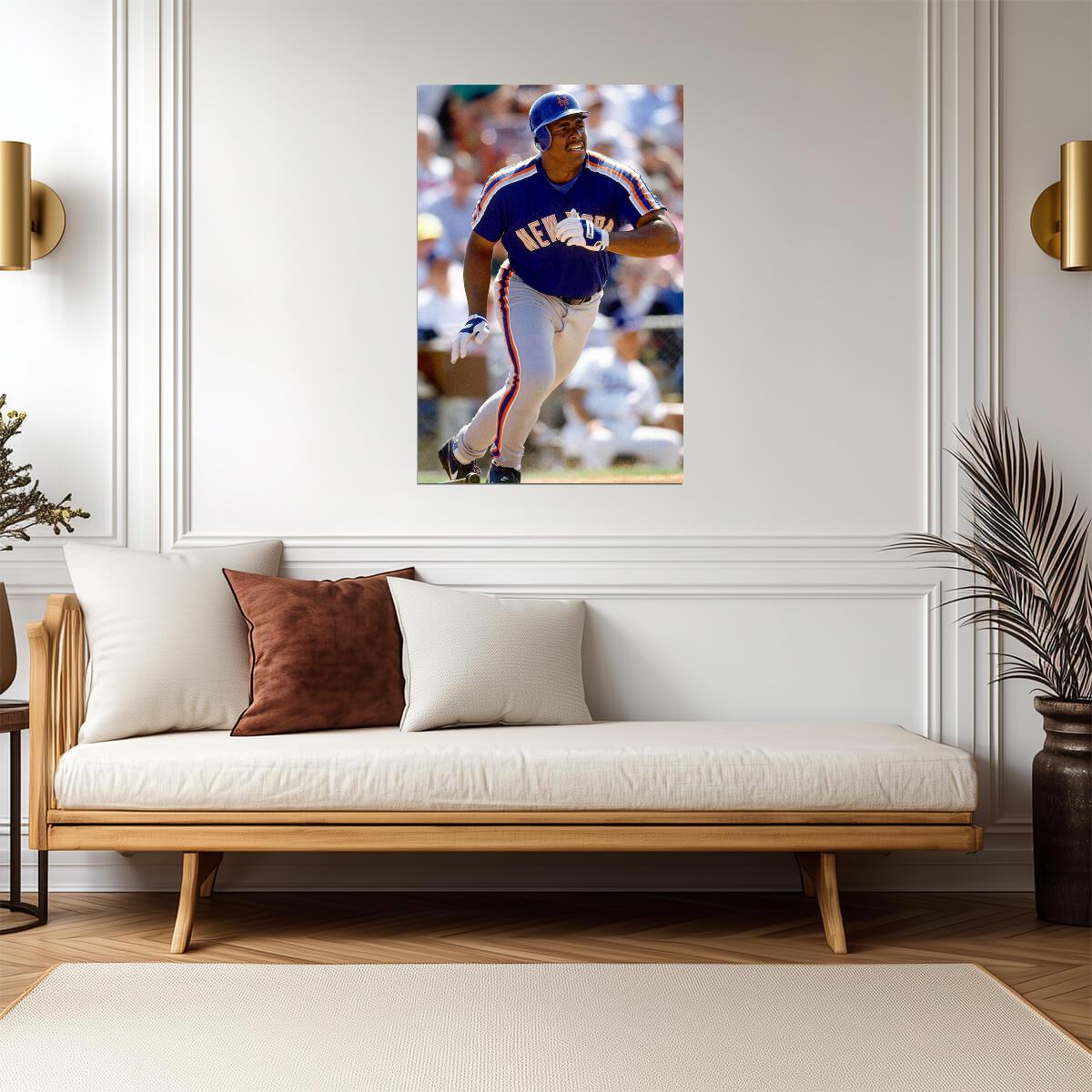 Bobby Bonilla New York Mets | Running The Bases | Vintage Baseball Poster - Sports Poster