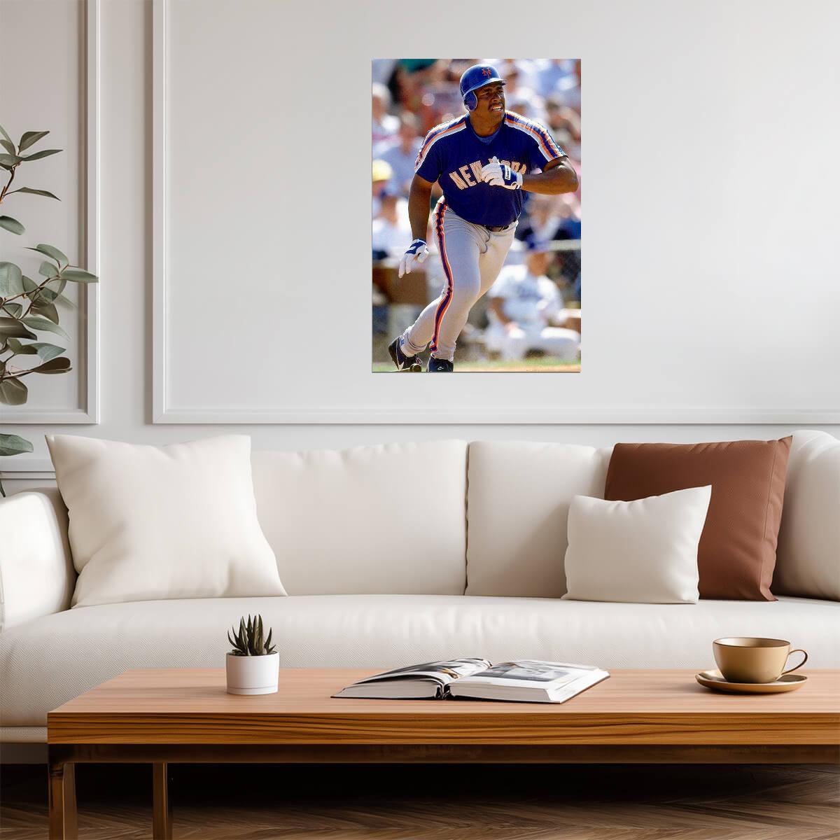 Bobby Bonilla New York Mets | Running The Bases | Vintage Baseball Poster - Sports Poster
