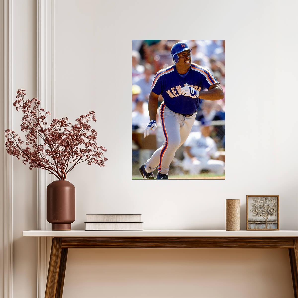Bobby Bonilla New York Mets | Running The Bases | Vintage Baseball Poster - Sports Poster
