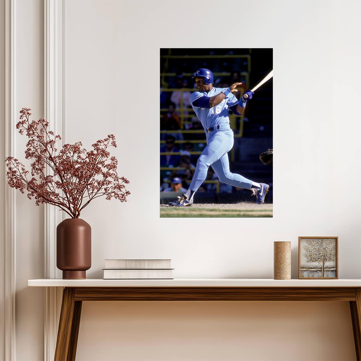 Bo Jackson Kansas City Royals | At Bat Stance | Dual-Sport Legend Poster - Sports Poster