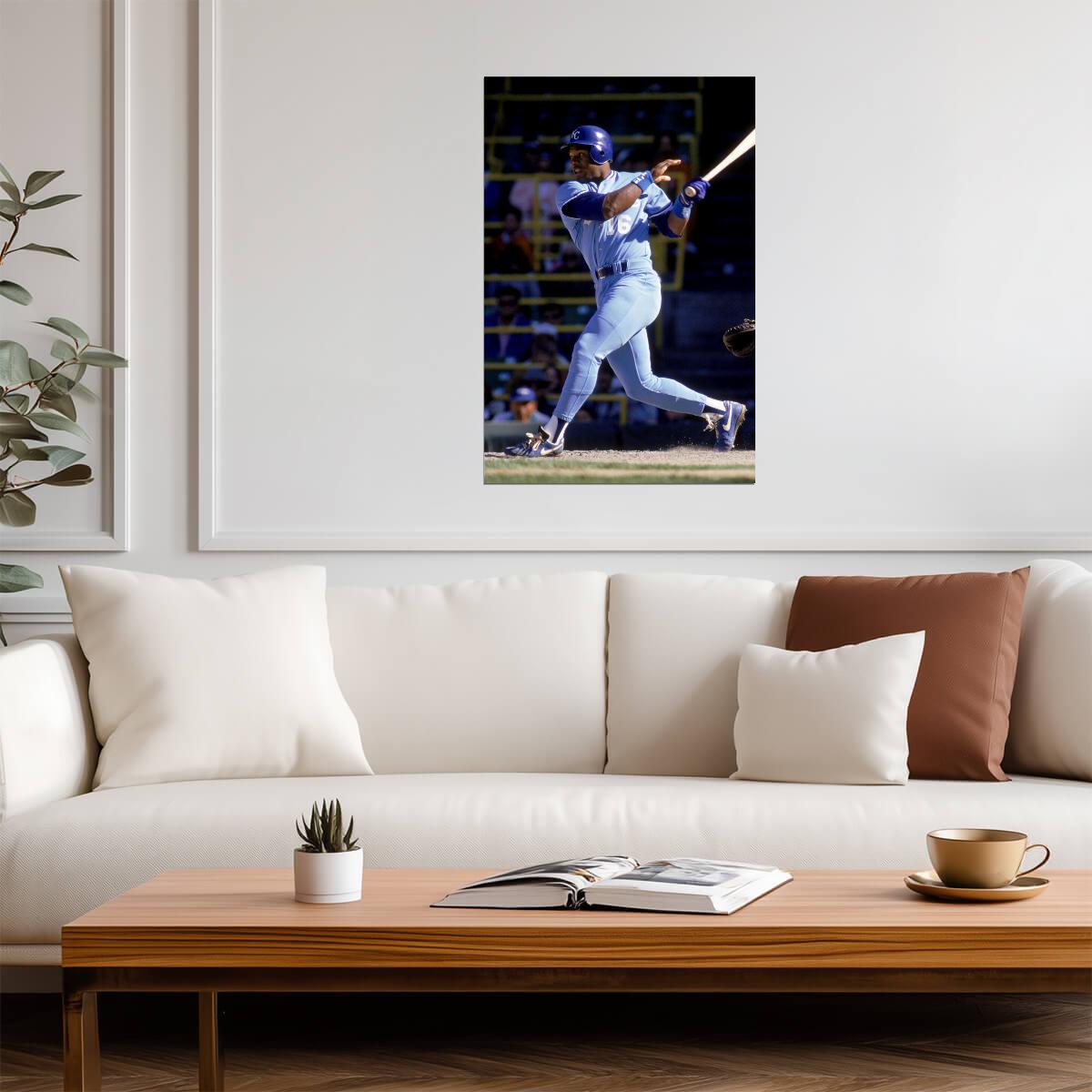 Bo Jackson Kansas City Royals | At Bat Stance | Dual-Sport Legend Poster - Sports Poster