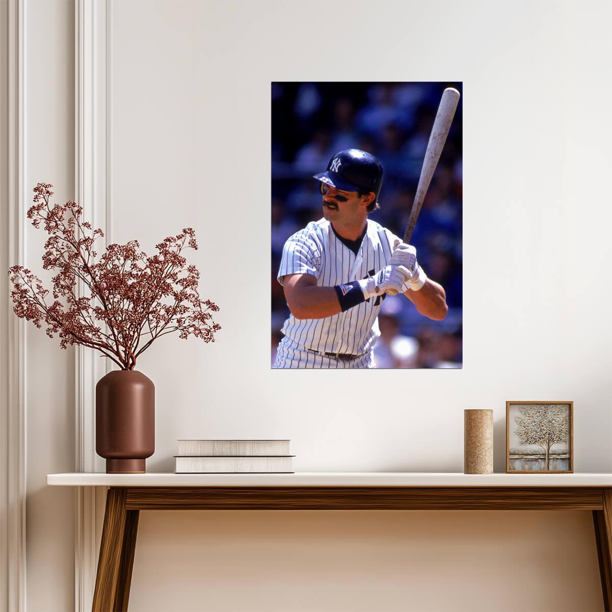 Don Mattingly New York Yankees | At Bat Stance | Vintage Baseball Poster - Sports Poster