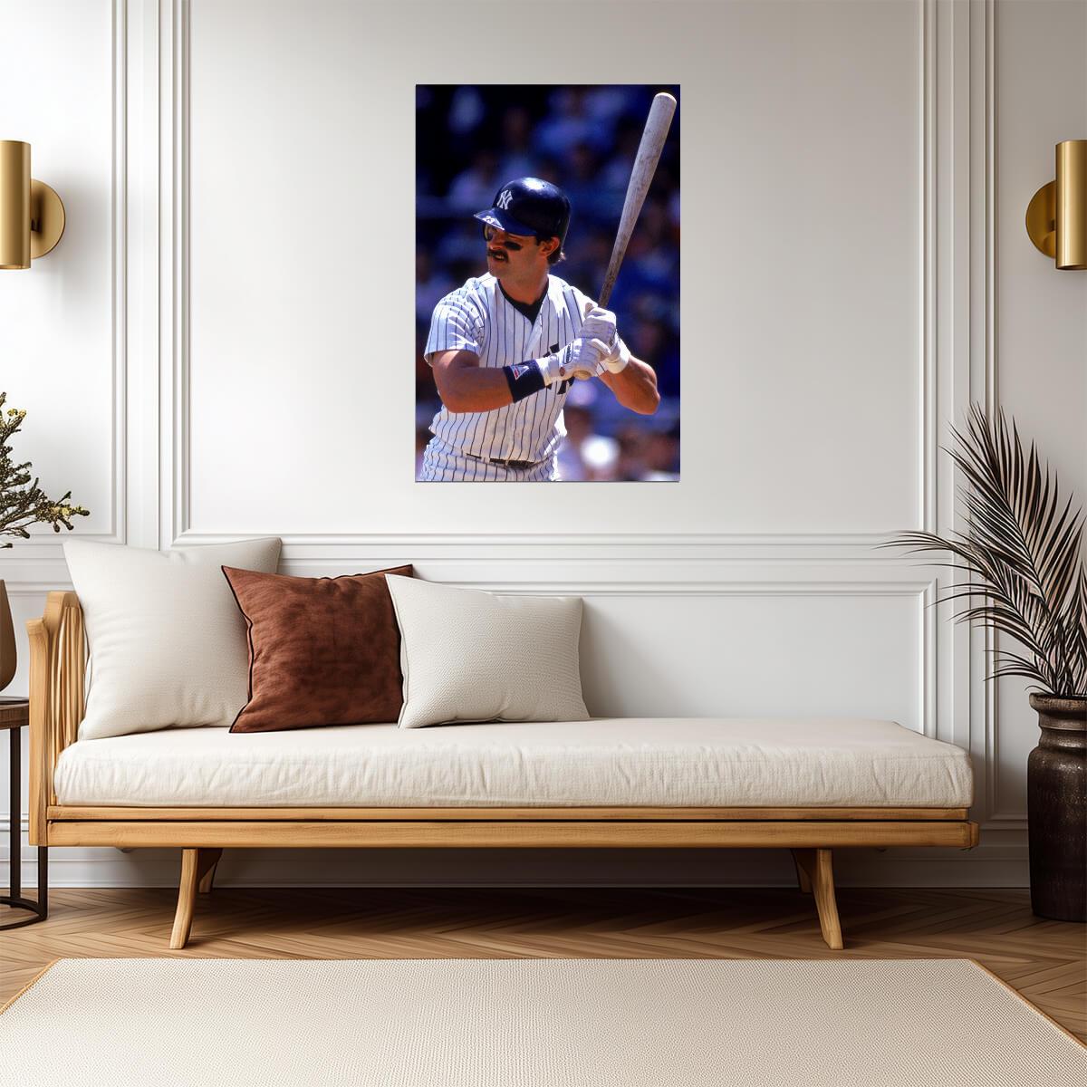 Don Mattingly New York Yankees | At Bat Stance | Vintage Baseball Poster - Sports Poster