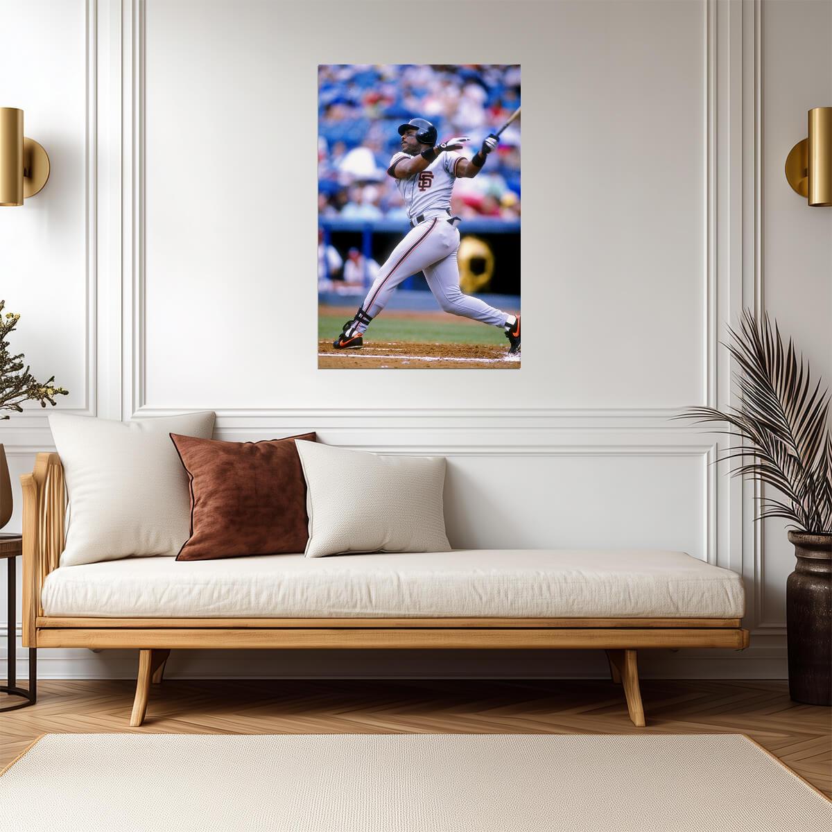 Kevin Mitchell San Francisco Giants | Hitting Action | Vintage Baseball Poster - Sports Poster