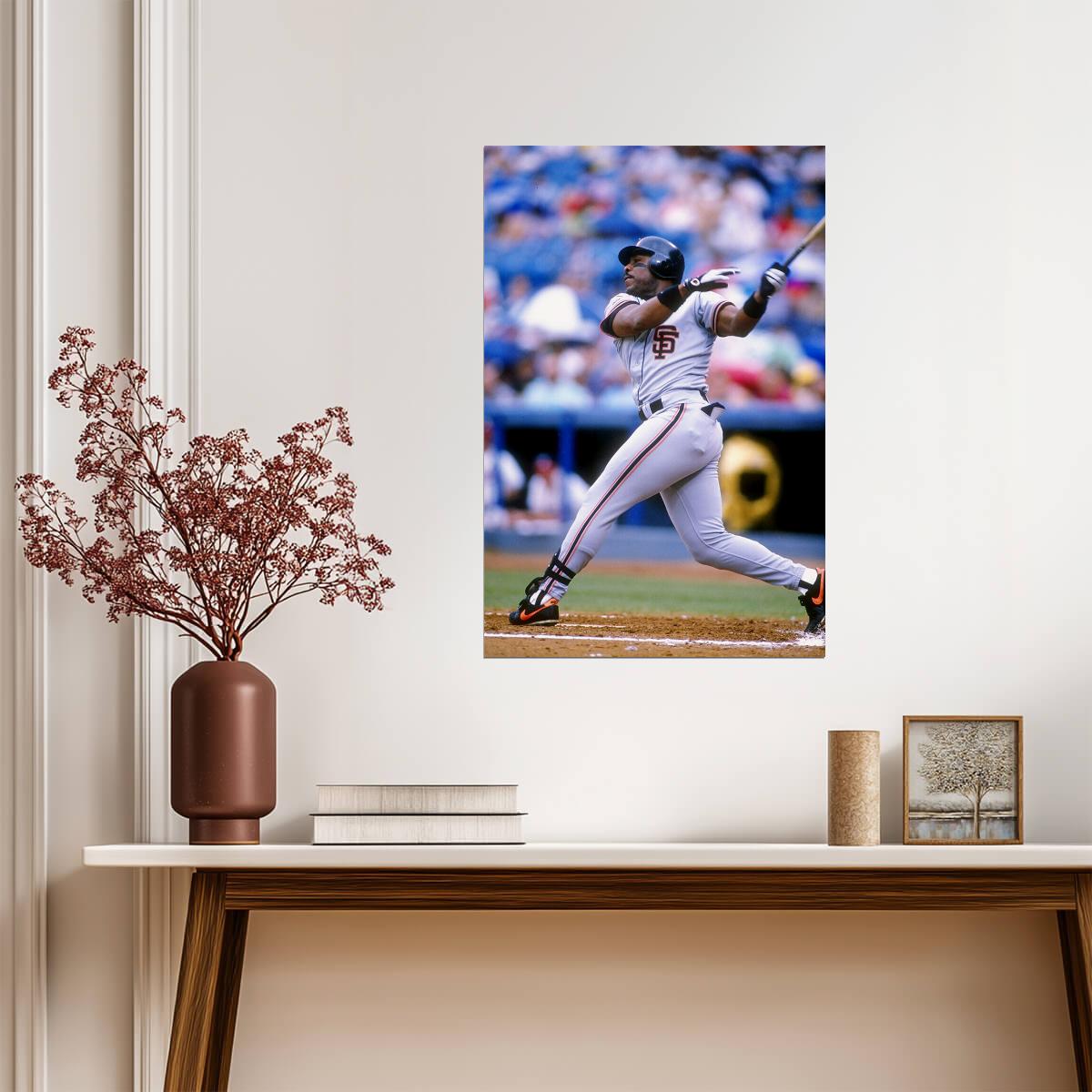 Kevin Mitchell San Francisco Giants | Hitting Action | Vintage Baseball Poster - Sports Poster