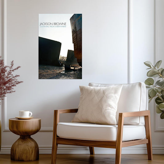 Jackson Browne Downhill From Everywhere | Album Cover Poster | Rock Music Wall Art