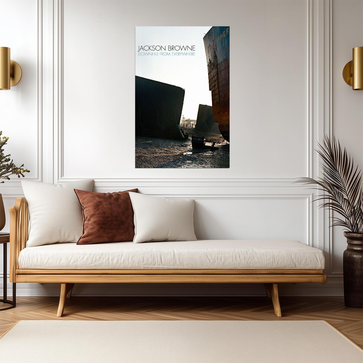 Jackson Browne Downhill From Everywhere | Album Cover Poster | Rock Music Wall Art