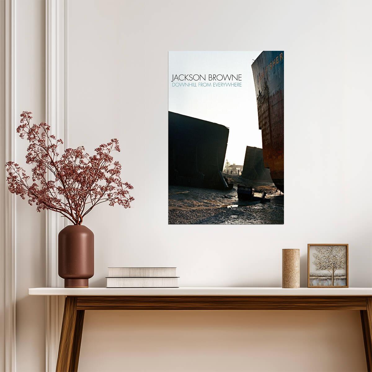 Jackson Browne Downhill From Everywhere | Album Cover Poster | Rock Music Wall Art