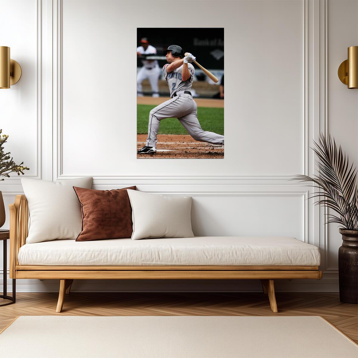 Aaron Hill Toronto Blue Jays | At Bat Stance | Baseball Player Poster - Sports Poster