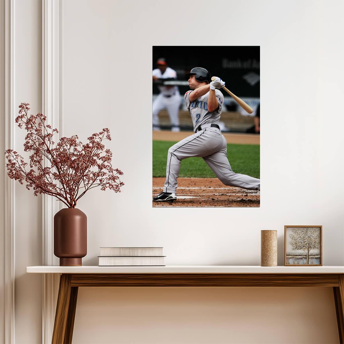 Aaron Hill Toronto Blue Jays | At Bat Stance | Baseball Player Poster - Sports Poster