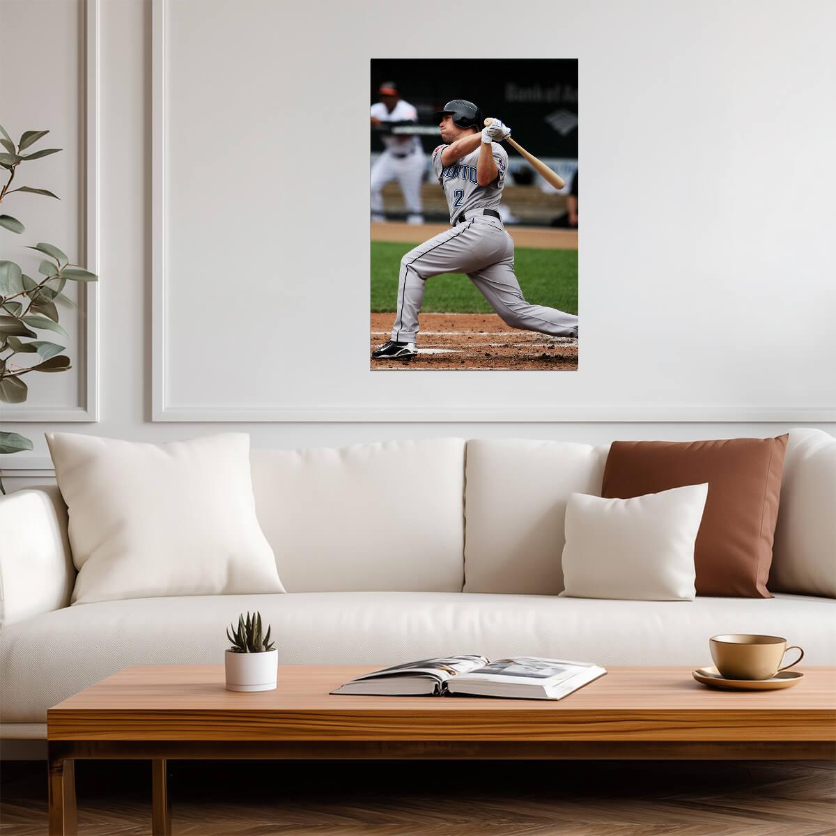 Aaron Hill Toronto Blue Jays | At Bat Stance | Baseball Player Poster - Sports Poster