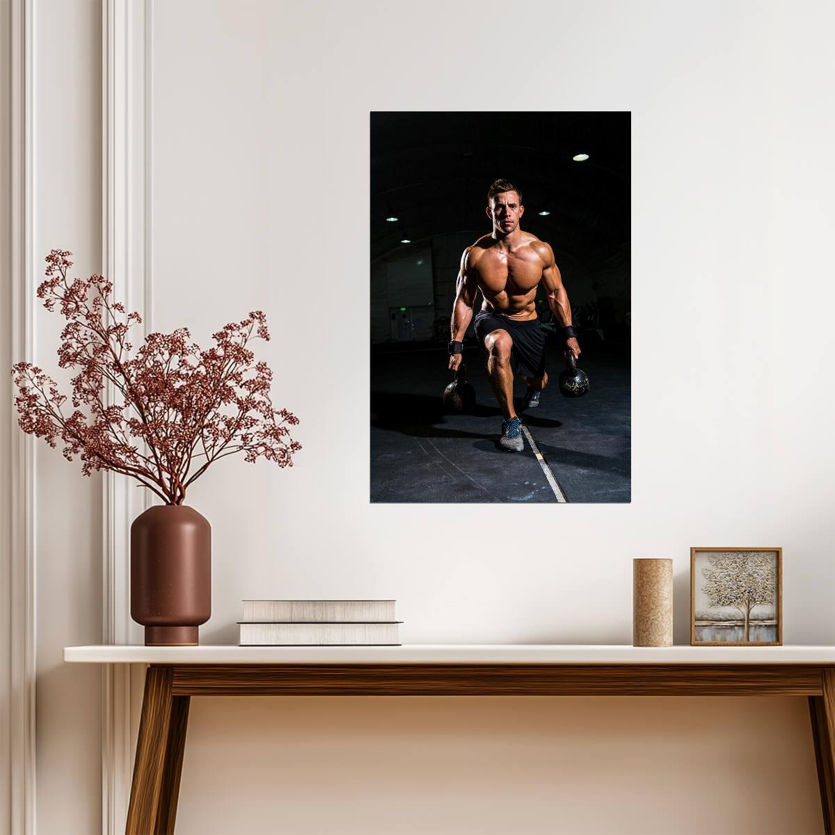 Barbell Squat Workout | Bodybuilding Gym Photography | Fitness Motivation Poster - Sports Poster