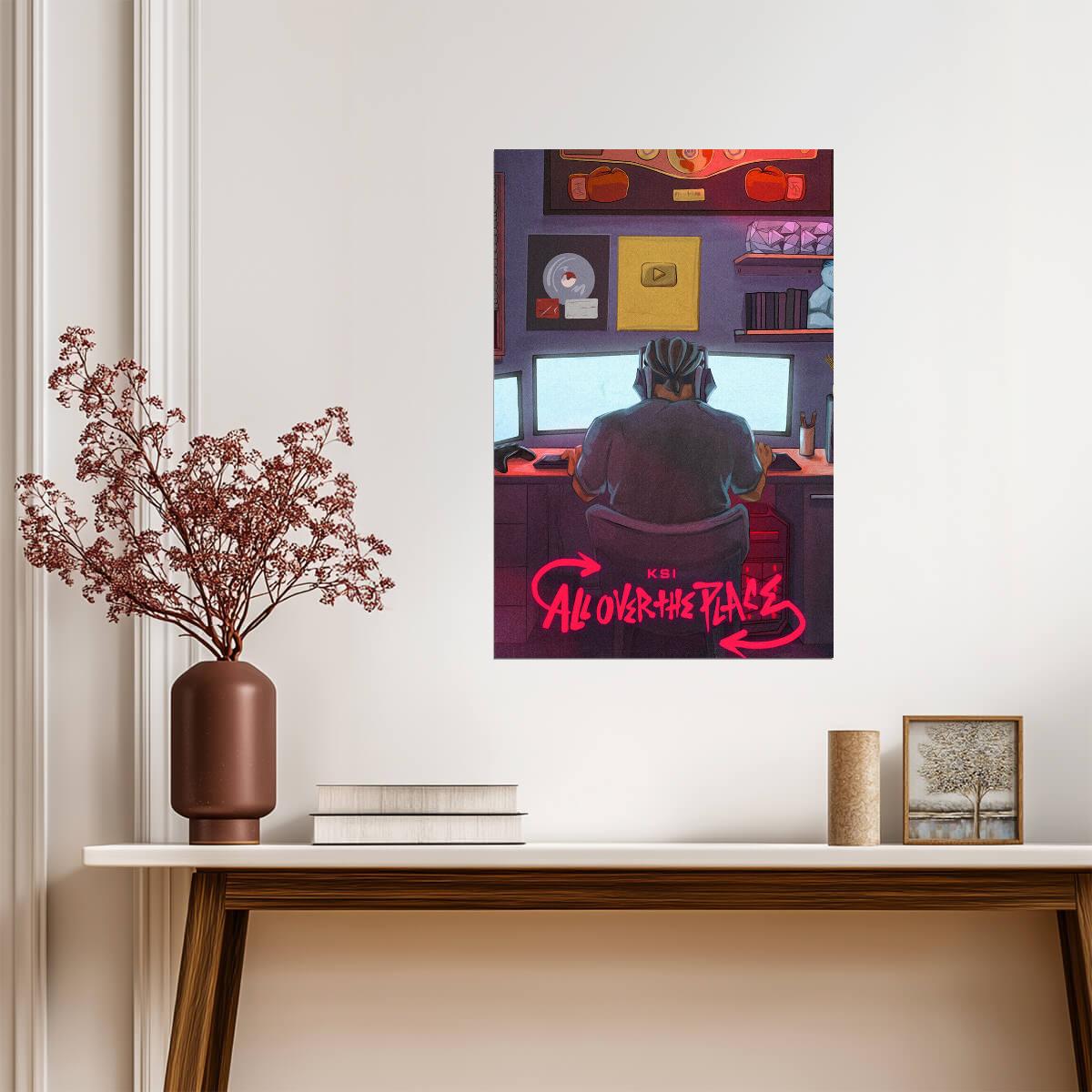 KSI All Over The Place | Album Cover Poster | Pop Rap Wall Art