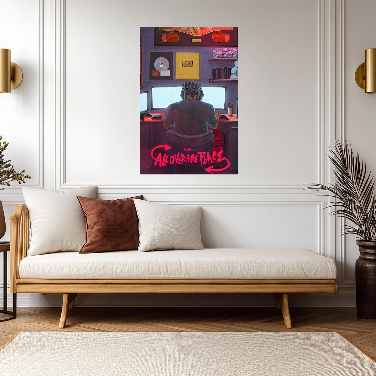 KSI All Over The Place | Album Cover Poster | Pop Rap Wall Art