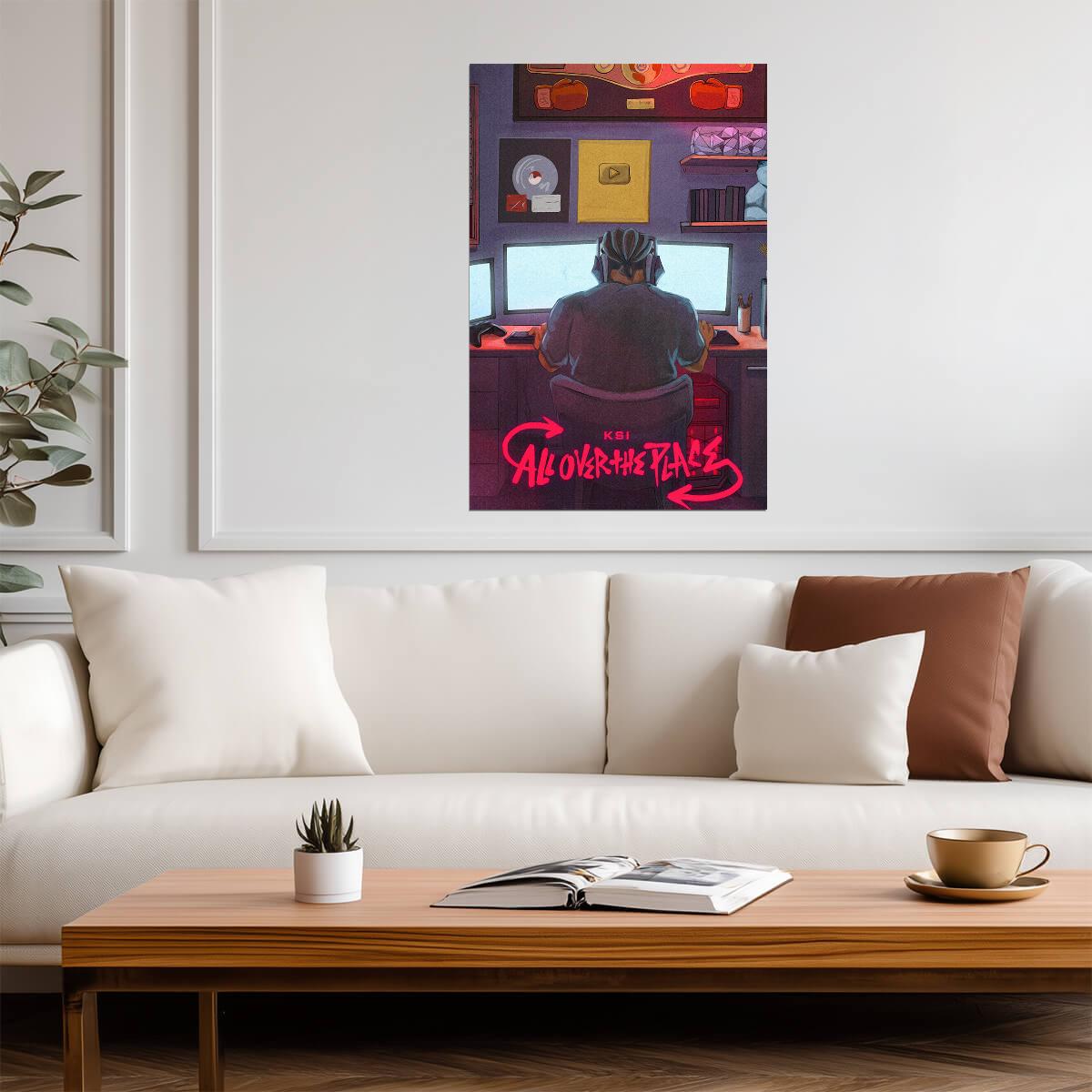 KSI All Over The Place | Album Cover Poster | Pop Rap Wall Art