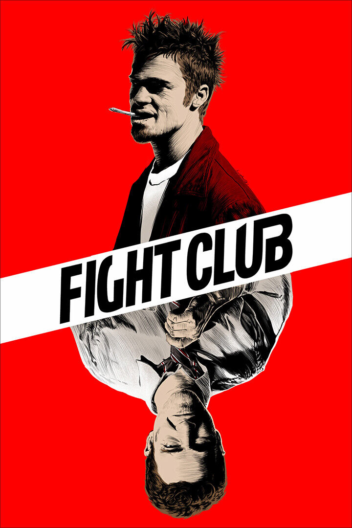 Fight Club | Brad Pitt as Tyler Durden Reflection | Stylized Movie Poster - Movies & TV Poster