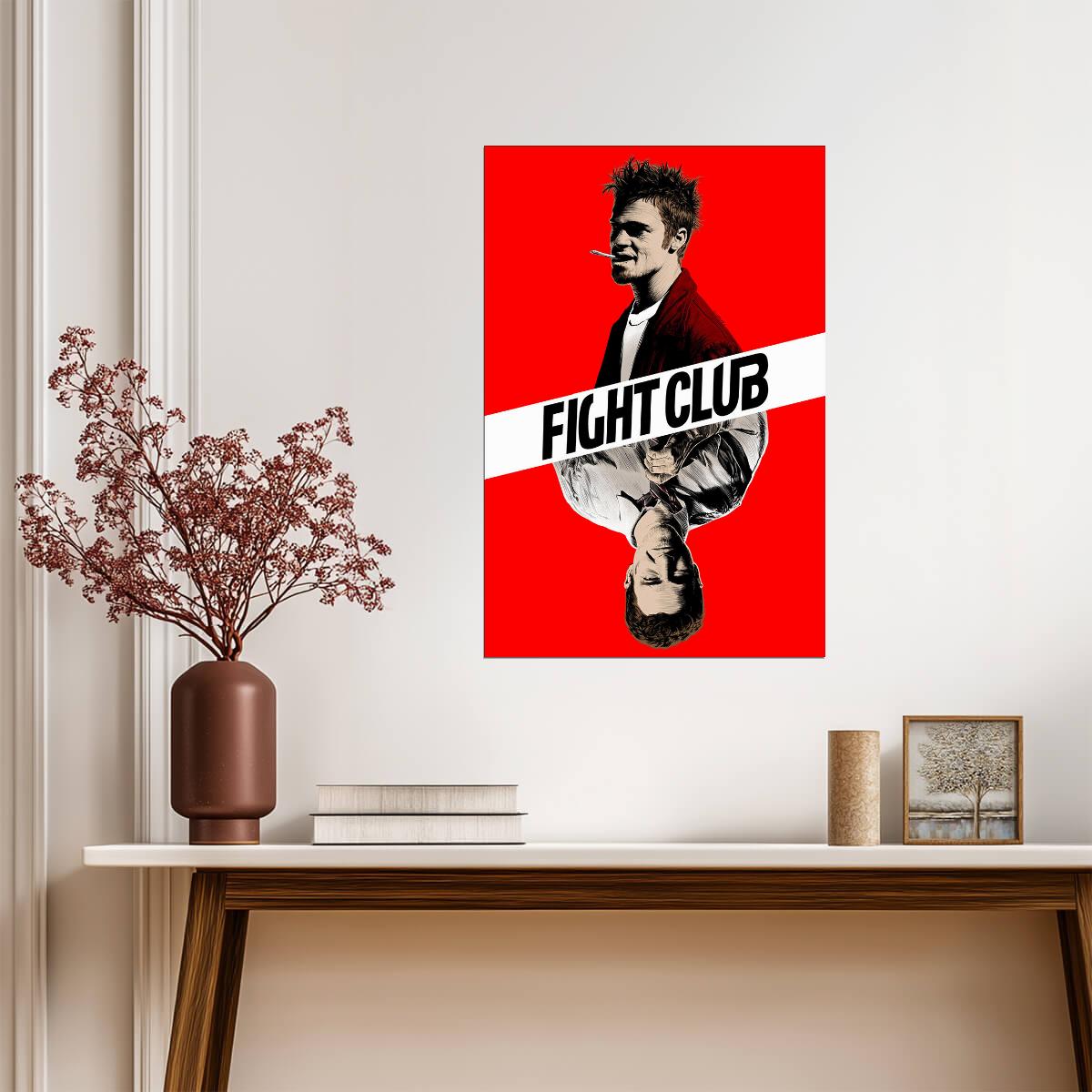 Fight Club | Brad Pitt as Tyler Durden Reflection | Stylized Movie Poster - Movies & TV Poster