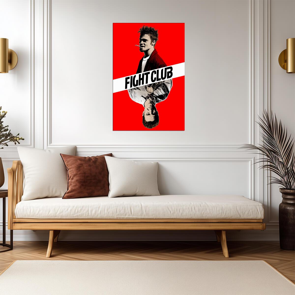 Fight Club | Brad Pitt as Tyler Durden Reflection | Stylized Movie Poster - Movies & TV Poster