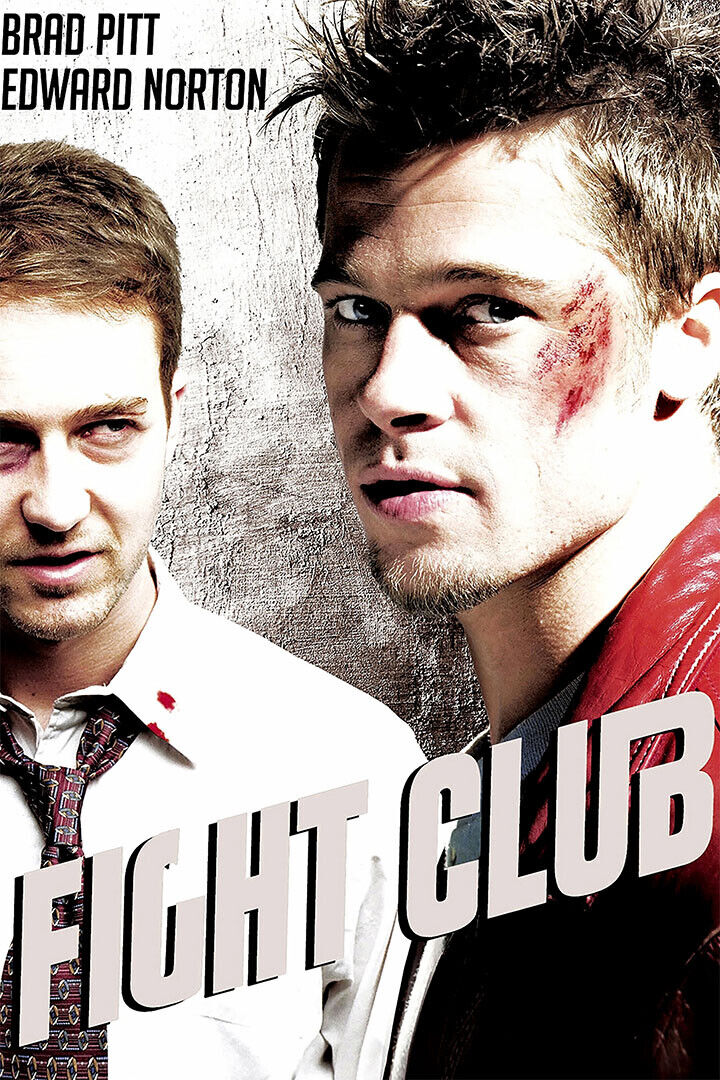 Fight Club | Brad Pitt & Edward Norton Poster | David Fincher Film Art - Movies & TV Poster