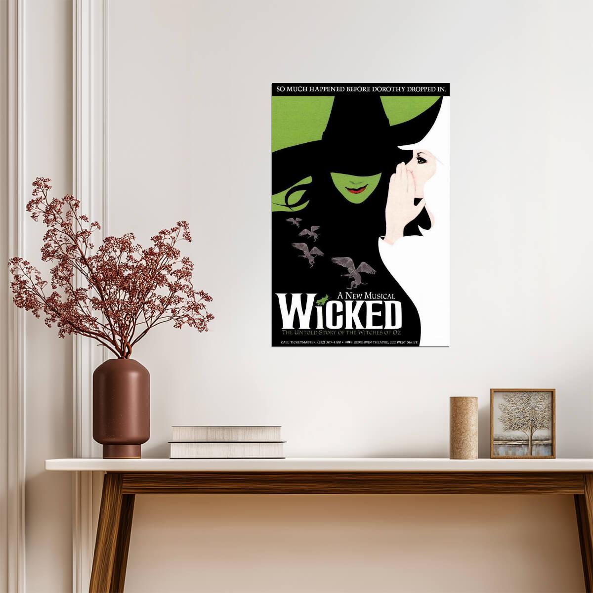 Wicked The Musical | Broadway Poster | Fantasy Musical Wall Art