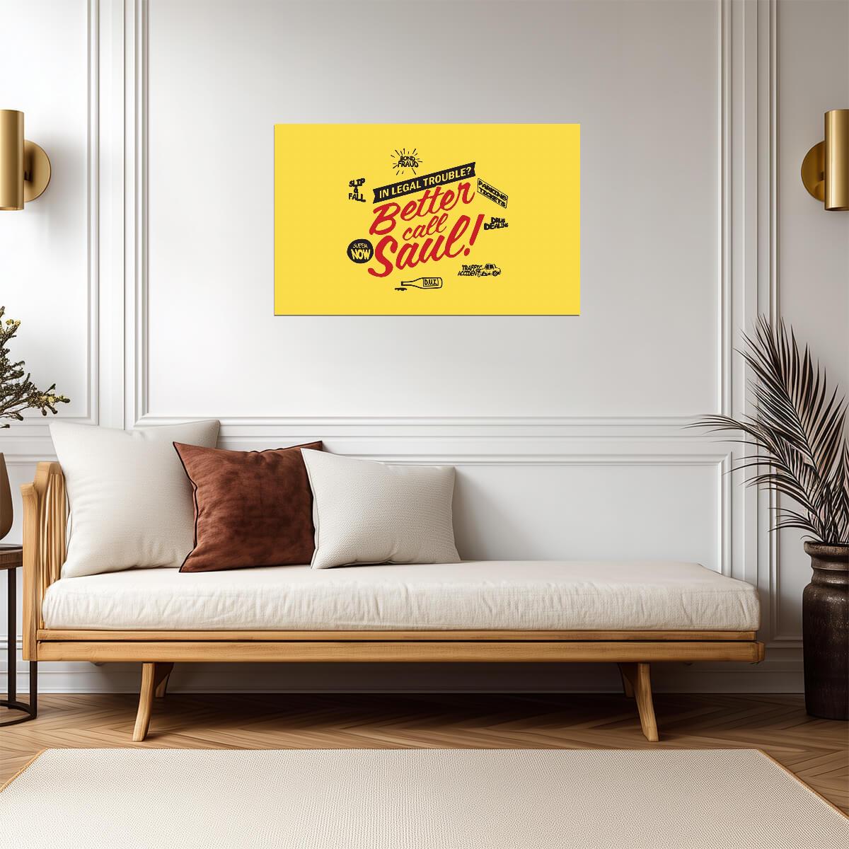 Better Call Saul In Legal Trouble? | TV Show Quote Poster | Typographic Art Print - Movies & TV Poster