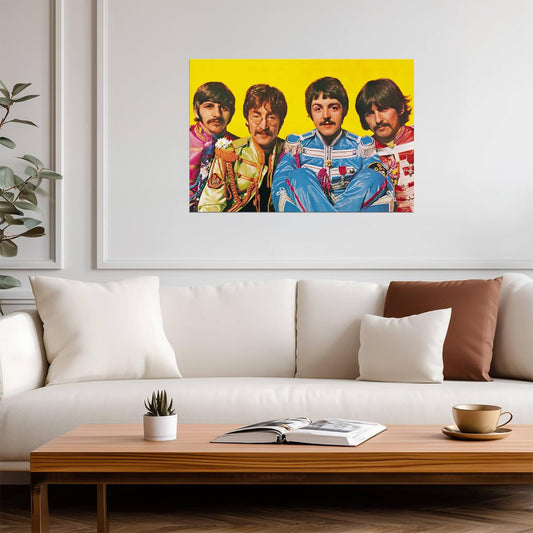 The Beatles Sgt Pepper's Lonely Hearts Club Band | Vintage Rock Poster | 1960s Music Art - Music Poster
