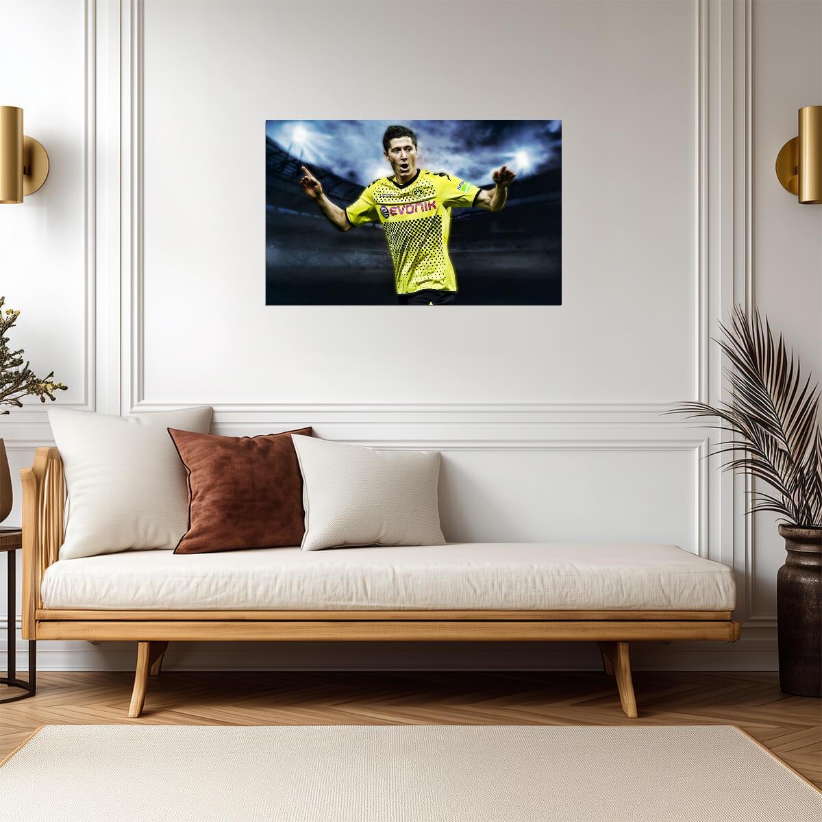 Robert Lewandowski Borussia Dortmund | Soccer Poster | BVB Fan Gift - Sports Poster