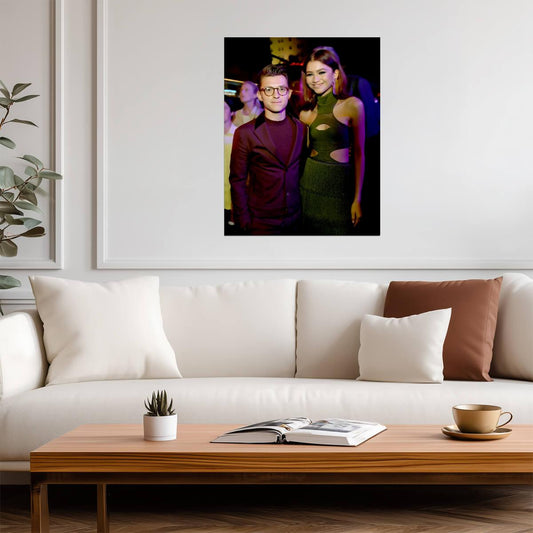 Tom Holland and Zendaya | Red Carpet Poster | Celebrity Couple Wall Art - Celebrities Poster