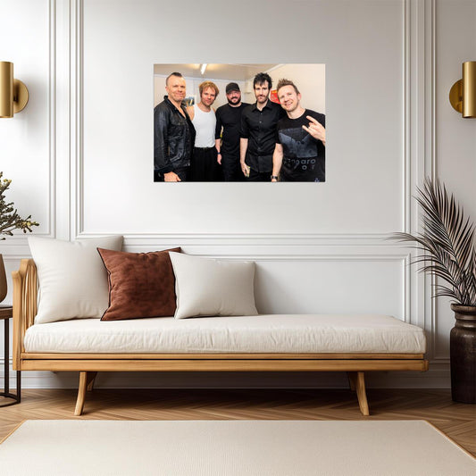 Pendulum Band Backstage Photo | Electronic Rock Music Poster | Group Wall Art - Music Poster