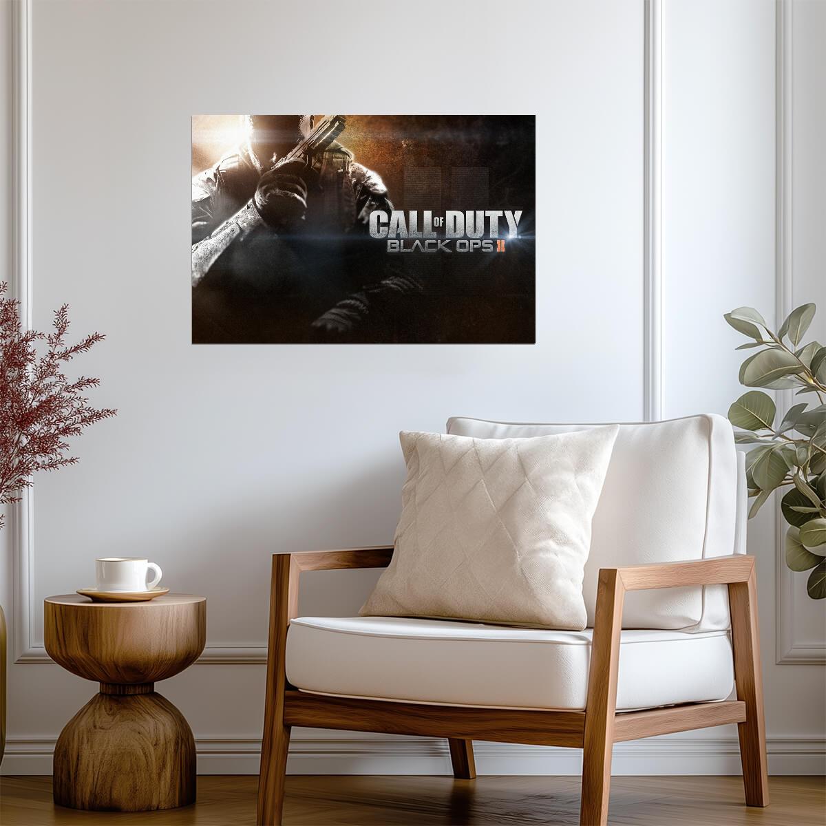 Call of Duty Black Ops II | Game Logo Poster | FPS Video Game Art - Video Games Poster