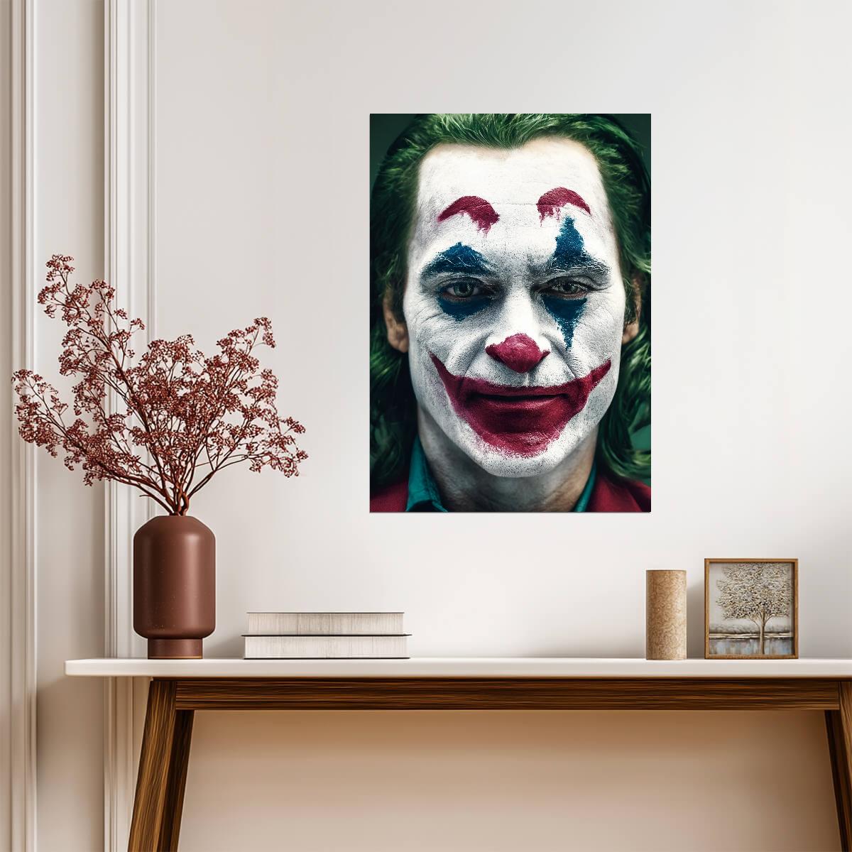 Joker Joaquin Phoenix Poster | Closeup Portrait Movie Print - Movies & TV Poster