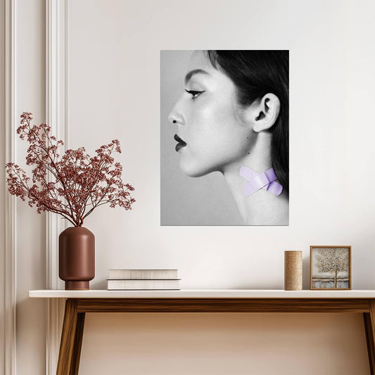 Olivia Rodrigo Sour Album Art | Black and White Profile Poster | Modern Pop Music Print - Music Poster
