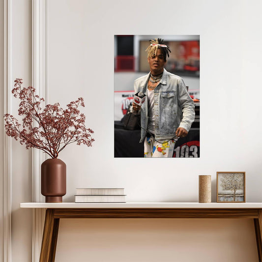 Xxxtentacion at Radio Event | Live Appearance Poster | Hip Hop Star Wall Art - Music Poster