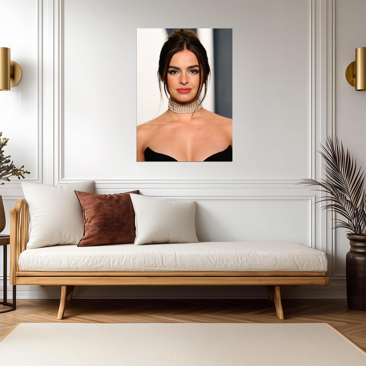 Addison Rae Pearl Necklace | TikTok Star Poster | Warm Tone Art - Celebrities Poster