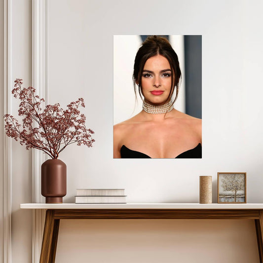 Addison Rae Pearl Necklace | TikTok Star Poster | Warm Tone Art - Celebrities Poster