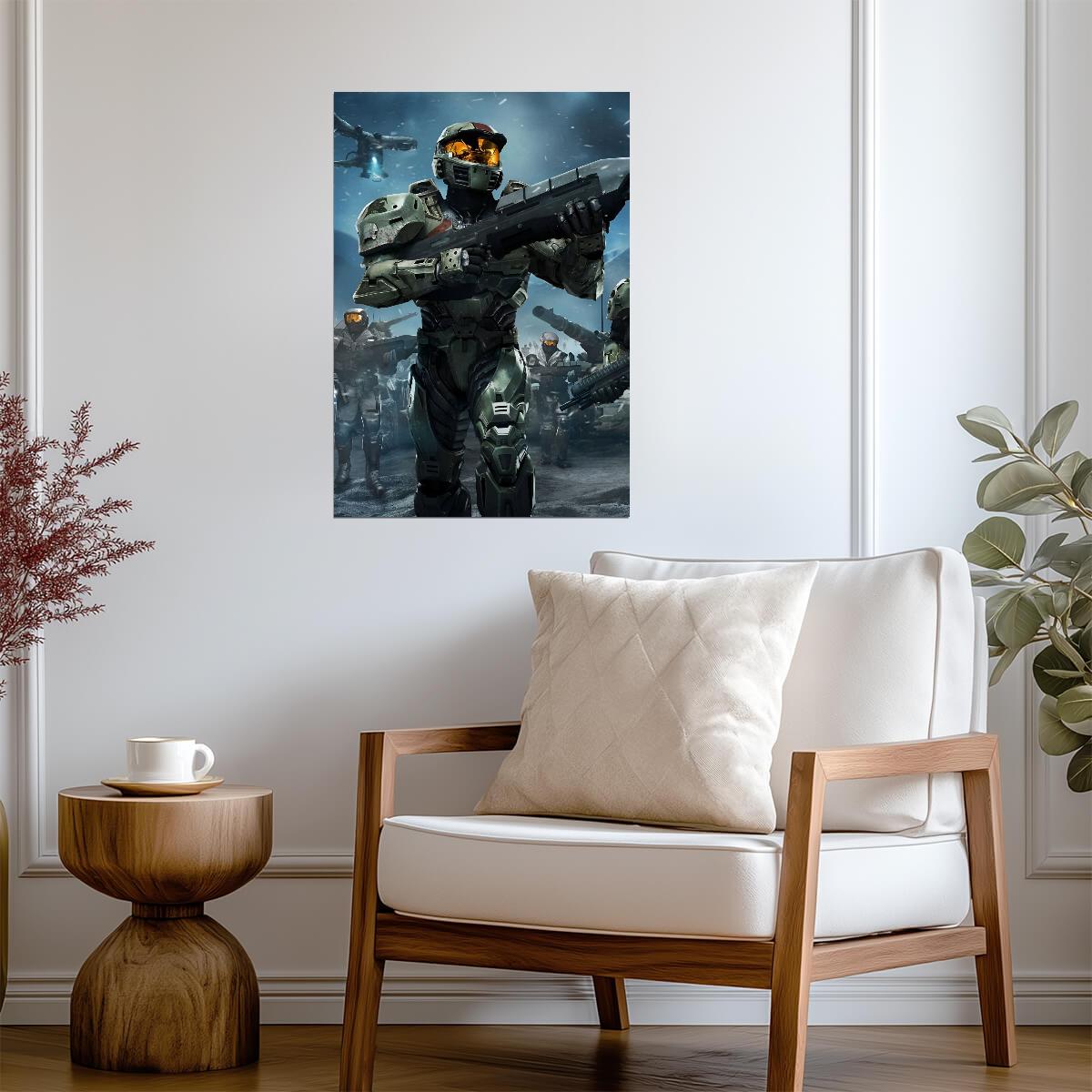 Halo Wars Master Chief & UNSC Marines | RTS Game Poster | Sci-Fi Military Strategy Art - Video Games Poster