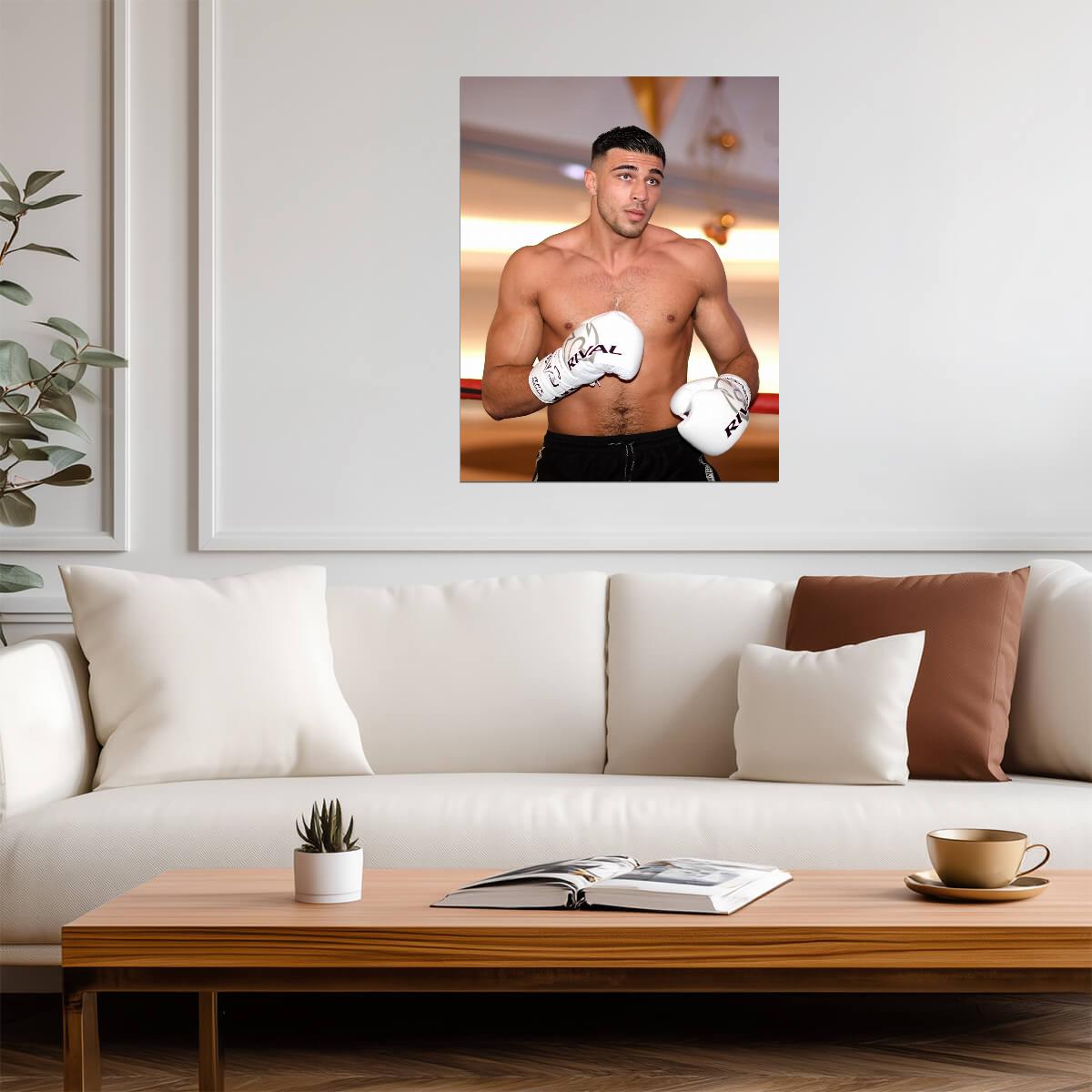 Tommy Fury Boxing Portrait | Combat Sports Poster | British Reality Star Art - Sports Poster