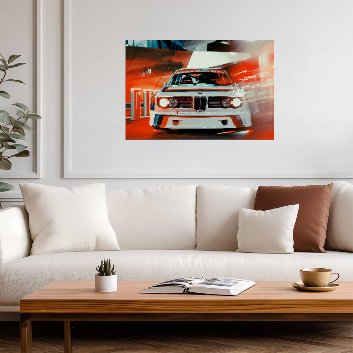 BMW 3.0 CSL E9 Group 2 | Classic Race Car Poster | Vintage Motorsport Art - Cars Poster