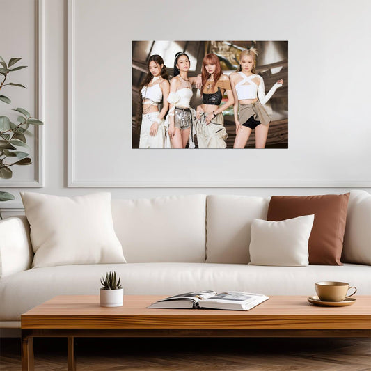 Blackpink Pink Venom Group Photo | K-Pop Music Poster | Gift for Blink Fan - Music Poster