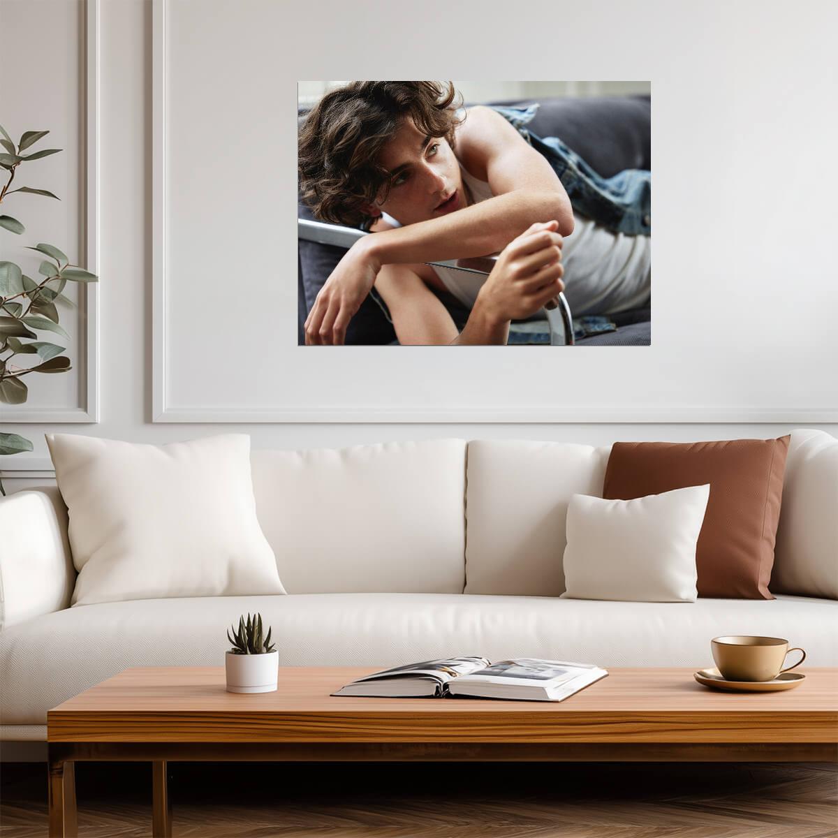 Timothee Chalamet Relaxed Portrait | Modern Actor Poster | Celebrity Wall Art - Celebrities Poster