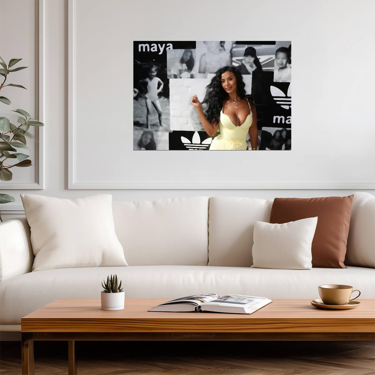 Maya Jama Wall Art | British TV Presenter Poster - Celebrities Poster