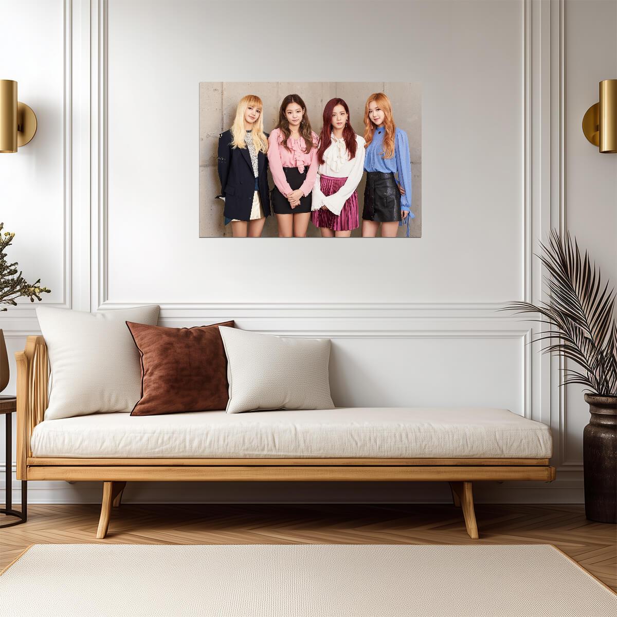 Blackpink K-Pop Girl Group | Music Stars Poster | Lisa Jennie Jisoo Rosé Photo - Music Poster