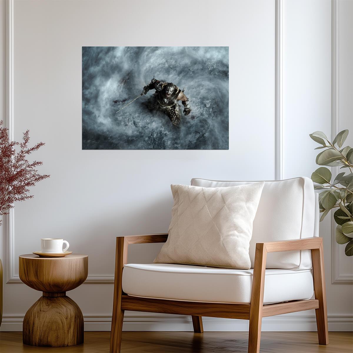 Skyrim Dragonborn Battle Cry | Action RPG Poster | Fantasy Warrior Wall Art - Video Games Poster