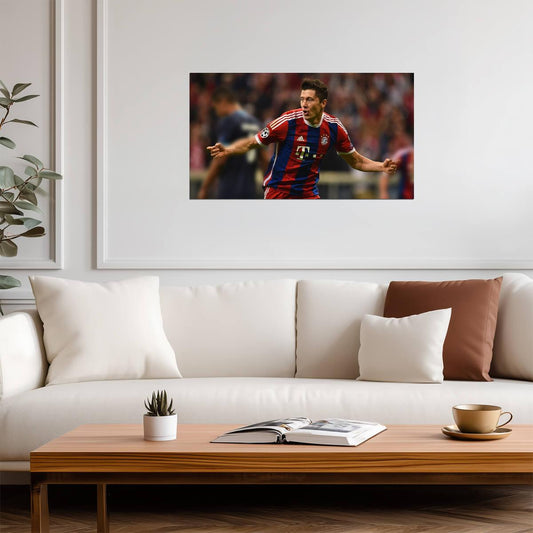 Robert Lewandowski Bayern Munich | Soccer Poster | Bundesliga Star Art - Sports Poster