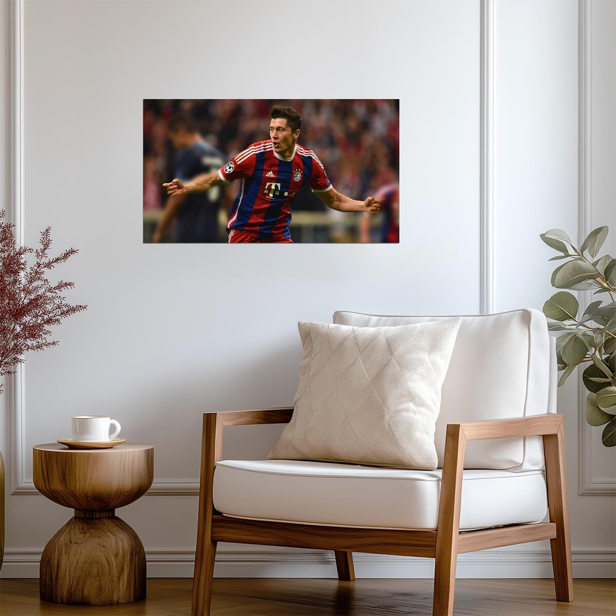 Robert Lewandowski Bayern Munich | Soccer Poster | Bundesliga Star Art - Sports Poster