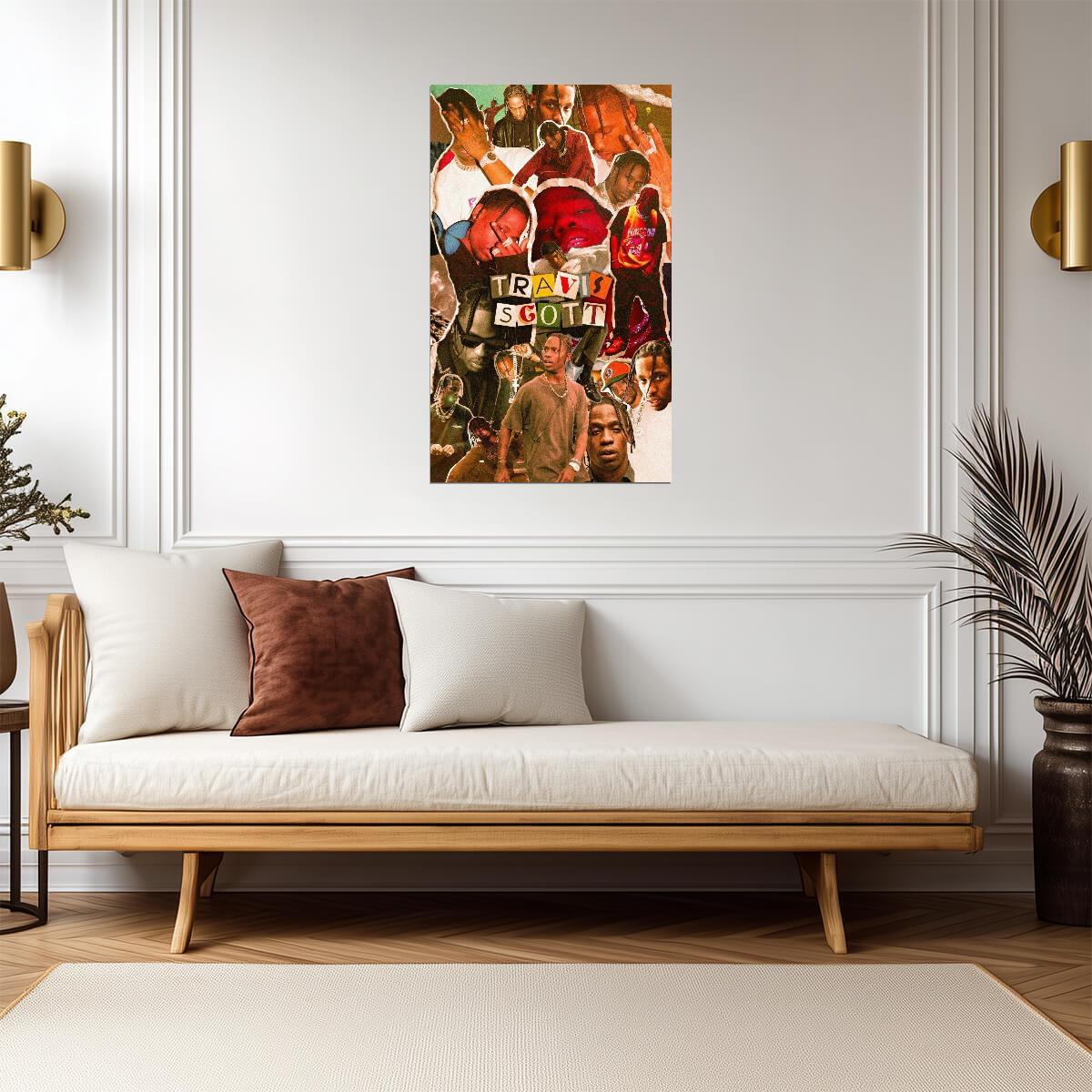 Travis Scott Aesthetic Collage | Modern Hip Hop Poster | Rap Music Fan Art - Music Poster