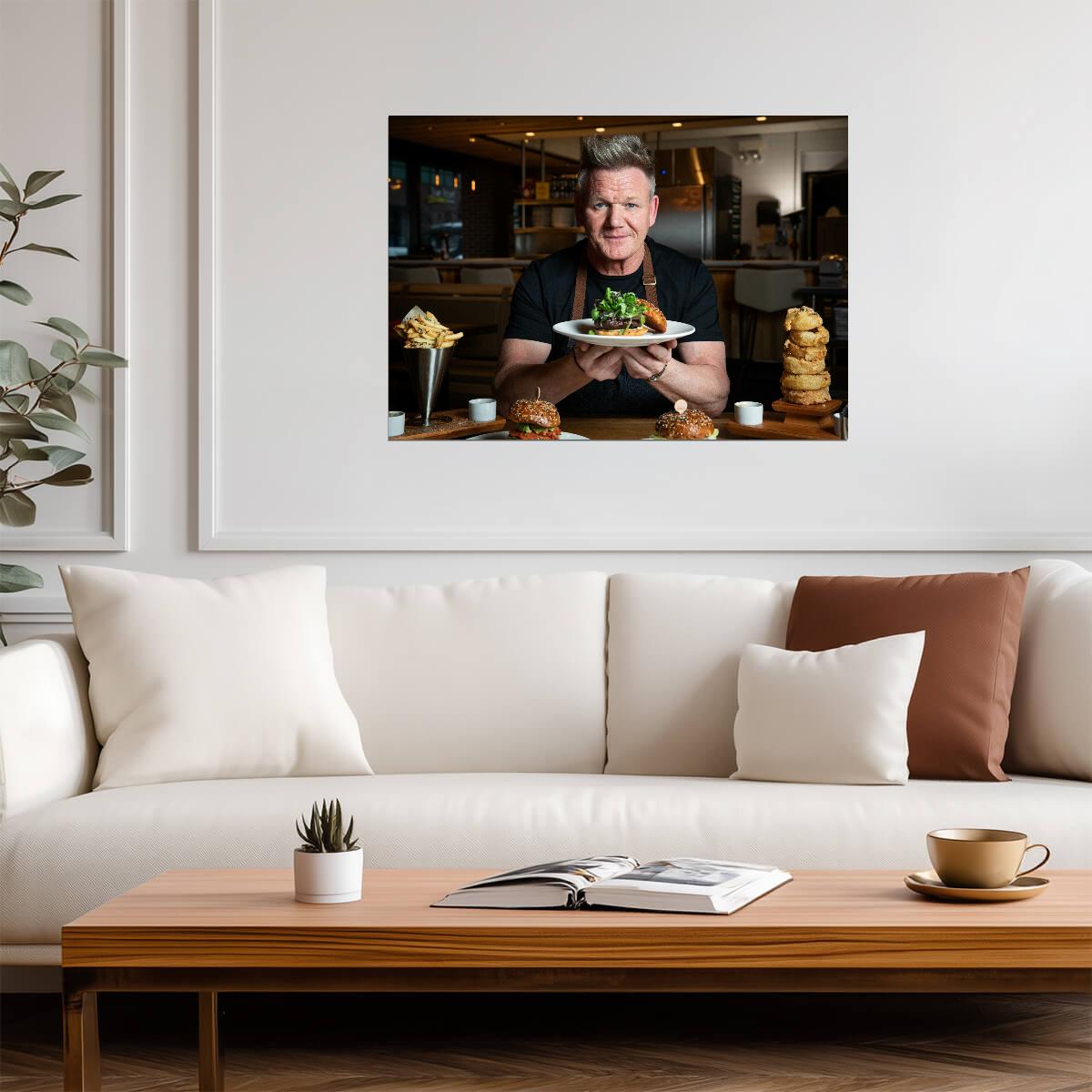 Gordon Ramsay | Famous Cook | Modern Wall Poster - Celebrities Poster