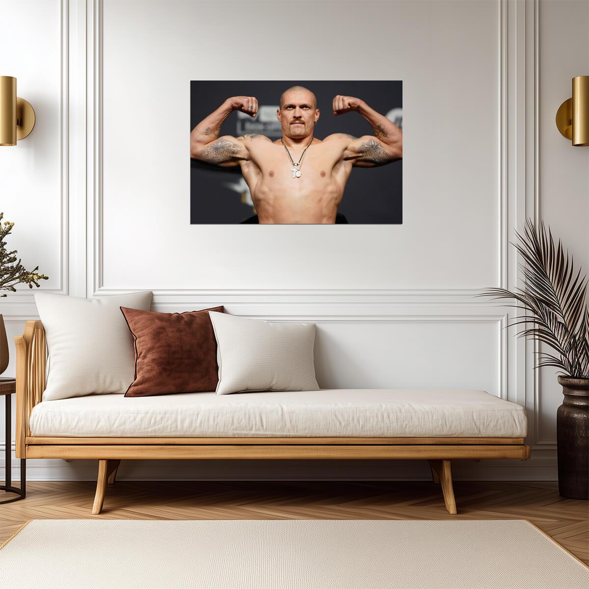 Oleksandr Usyk Flex Pose | Boxing Champion Poster | Sports Wall Art - Sports Poster